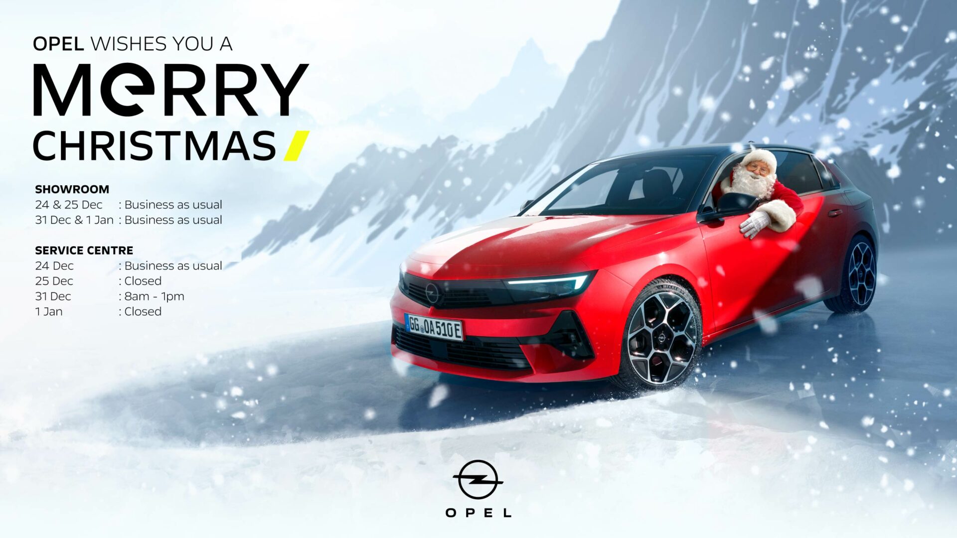 opel wishes you a merry christmas and a happy new year - Opel wishes you a Merry Christmas & a Happy New Year